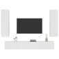 vidaXL 4-tlg. TV-Schrank-Set Weiß Holzwerkstoff vidaXL 4-tlg. TV-Schrank-Set Weiß Holzwerkstoff
