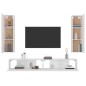 vidaXL 4-tlg. TV-Schrank-Set Weiß Holzwerkstoff vidaXL 4-tlg. TV-Schrank-Set Weiß Holzwerkstoff