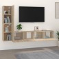 vidaXL 4-tlg. TV-Schrank-Set Sonoma-Eiche Holzwerkstoff vidaXL 4-tlg. TV-Schrank-Set Sonoma-Eiche Holzwerkstoff