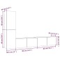 vidaXL 4-tlg. TV-Schrank-Set Sonoma-Eiche Holzwerkstoff vidaXL 4-tlg. TV-Schrank-Set Sonoma-Eiche Holzwerkstoff