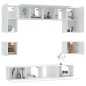 vidaXL 8-tlg. TV-Schrank-Set Weiß Holzwerkstoff vidaXL 8-tlg. TV-Schrank-Set Weiß Holzwerkstoff