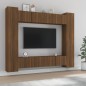 vidaXL 8-tlg. TV-Schrank-Set Braun Eichen-Optik Holzwerkstoff vidaXL 8-tlg. TV-Schrank-Set Braun Eichen-Optik Holzwerkstoff