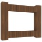 vidaXL 8-tlg. TV-Schrank-Set Braun Eichen-Optik Holzwerkstoff vidaXL 8-tlg. TV-Schrank-Set Braun Eichen-Optik Holzwerkstoff