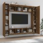 vidaXL 8-tlg. TV-Schrank-Set Braun Eichen-Optik Holzwerkstoff vidaXL 8-tlg. TV-Schrank-Set Braun Eichen-Optik Holzwerkstoff
