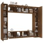vidaXL 8-tlg. TV-Schrank-Set Braun Eichen-Optik Holzwerkstoff vidaXL 8-tlg. TV-Schrank-Set Braun Eichen-Optik Holzwerkstoff
