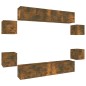 vidaXL 8-tlg. TV-Schrank-Set Räuchereiche Holzwerkstoff vidaXL 8-tlg. TV-Schrank-Set Räuchereiche Holzwerkstoff
