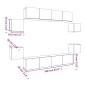 vidaXL 8-tlg. TV-Schrank-Set Räuchereiche Holzwerkstoff vidaXL 8-tlg. TV-Schrank-Set Räuchereiche Holzwerkstoff