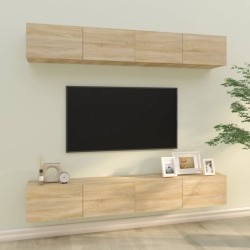 vidaXL TV-Wandschränke 4 Stk. Sonoma-Eiche 100x30x30 cm