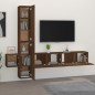 vidaXL 5-tlg. TV-Schrank-Set Braun Eichen-Optik Holzwerkstoff vidaXL 5-tlg. TV-Schrank-Set Braun Eichen-Optik Holzwerkstoff
