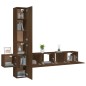 vidaXL 5-tlg. TV-Schrank-Set Braun Eichen-Optik Holzwerkstoff vidaXL 5-tlg. TV-Schrank-Set Braun Eichen-Optik Holzwerkstoff