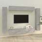 vidaXL 8-tlg. TV-Schrank-Set Betongrau Holzwerkstoff vidaXL 8-tlg. TV-Schrank-Set Betongrau Holzwerkstoff
