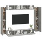 vidaXL 8-tlg. TV-Schrank-Set Betongrau Holzwerkstoff vidaXL 8-tlg. TV-Schrank-Set Betongrau Holzwerkstoff