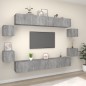 vidaXL 8-tlg. TV-Schrank-Set Grau Sonoma Holzwerkstoff vidaXL 8-tlg. TV-Schrank-Set Grau Sonoma Holzwerkstoff