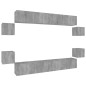 vidaXL 8-tlg. TV-Schrank-Set Grau Sonoma Holzwerkstoff vidaXL 8-tlg. TV-Schrank-Set Grau Sonoma Holzwerkstoff