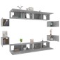 vidaXL 8-tlg. TV-Schrank-Set Grau Sonoma Holzwerkstoff vidaXL 8-tlg. TV-Schrank-Set Grau Sonoma Holzwerkstoff