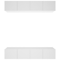 vidaXL TV-Schränke 4 Stk. Weiß 80x30x30 cm Holzwerkstoff