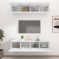 vidaXL TV-Schränke 4 Stk. Weiß 80x30x30 cm Holzwerkstoff vidaXL TV-Schränke 4 Stk. Weiß 80x30x30 cm Holzwerkstoff