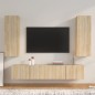 vidaXL 4-tlg. TV-Schrank-Set Sonoma-Eiche Holzwerkstoff vidaXL 4-tlg. TV-Schrank-Set Sonoma-Eiche Holzwerkstoff