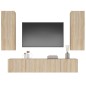 vidaXL 4-tlg. TV-Schrank-Set Sonoma-Eiche Holzwerkstoff vidaXL 4-tlg. TV-Schrank-Set Sonoma-Eiche Holzwerkstoff