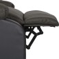 Massagesessel Dunkelgrau Kunstleder und Stoff Massagesessel Dunkelgrau Kunstleder und Stoff