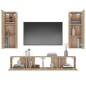 vidaXL 4-tlg. TV-Schrank-Set Sonoma-Eiche Holzwerkstoff vidaXL 4-tlg. TV-Schrank-Set Sonoma-Eiche Holzwerkstoff