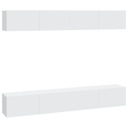 vidaXL TV-Wandschränke 4 Stk. Weiß 100x30x30 cm