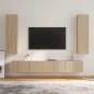 vidaXL 4-tlg. TV-Schrank-Set Sonoma-Eiche Holzwerkstoff vidaXL 4-tlg. TV-Schrank-Set Sonoma-Eiche Holzwerkstoff