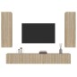 vidaXL 4-tlg. TV-Schrank-Set Sonoma-Eiche Holzwerkstoff vidaXL 4-tlg. TV-Schrank-Set Sonoma-Eiche Holzwerkstoff
