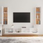 vidaXL 4-tlg. TV-Schrank-Set Hochglanz-Weiß Holzwerkstoff vidaXL 4-tlg. TV-Schrank-Set Hochglanz-Weiß Holzwerkstoff