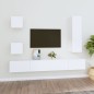 vidaXL 5-tlg. TV-Schrank-Set Weiß Holzwerkstoff vidaXL 5-tlg. TV-Schrank-Set Weiß Holzwerkstoff