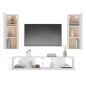 vidaXL 4-tlg. TV-Schrank-Set Weiß Holzwerkstoff vidaXL 4-tlg. TV-Schrank-Set Weiß Holzwerkstoff