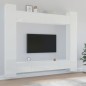 vidaXL 8-tlg. TV-Schrank-Set Hochglanz-Weiß Holzwerkstoff vidaXL 8-tlg. TV-Schrank-Set Hochglanz-Weiß Holzwerkstoff