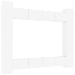 vidaXL 8-tlg. TV-Schrank-Set Hochglanz-Weiß Holzwerkstoff