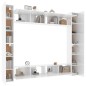 vidaXL 8-tlg. TV-Schrank-Set Hochglanz-Weiß Holzwerkstoff vidaXL 8-tlg. TV-Schrank-Set Hochglanz-Weiß Holzwerkstoff