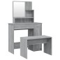 vidaXL Schminktisch-Set Grau Sonoma 86,5x35x136 cm vidaXL Schminktisch-Set Grau Sonoma 86,5x35x136 cm