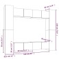 vidaXL 8-tlg. TV-Schrank-Set Räuchereiche Holzwerkstoff vidaXL 8-tlg. TV-Schrank-Set Räuchereiche Holzwerkstoff
