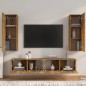 vidaXL 4-tlg. TV-Schrank-Set Räuchereiche Holzwerkstoff vidaXL 4-tlg. TV-Schrank-Set Räuchereiche Holzwerkstoff