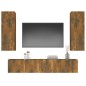 vidaXL 4-tlg. TV-Schrank-Set Räuchereiche Holzwerkstoff vidaXL 4-tlg. TV-Schrank-Set Räuchereiche Holzwerkstoff
