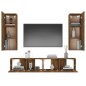 vidaXL 4-tlg. TV-Schrank-Set Räuchereiche Holzwerkstoff vidaXL 4-tlg. TV-Schrank-Set Räuchereiche Holzwerkstoff