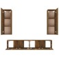 vidaXL 4-tlg. TV-Schrank-Set Räuchereiche Holzwerkstoff vidaXL 4-tlg. TV-Schrank-Set Räuchereiche Holzwerkstoff