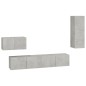 vidaXL 4-tlg. TV-Schrank-Set Betongrau Holzwerkstoff vidaXL 4-tlg. TV-Schrank-Set Betongrau Holzwerkstoff