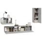 vidaXL 4-tlg. TV-Schrank-Set Betongrau Holzwerkstoff vidaXL 4-tlg. TV-Schrank-Set Betongrau Holzwerkstoff