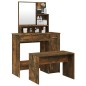 vidaXL Schminktisch-Set Räuchereiche 86,5x35x136 cm vidaXL Schminktisch-Set Räuchereiche 86,5x35x136 cm