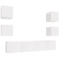 vidaXL 6-tlg. TV-Schrank-Set Hochglanz-Weiß Holzwerkstoff vidaXL 6-tlg. TV-Schrank-Set Hochglanz-Weiß Holzwerkstoff