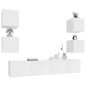vidaXL 6-tlg. TV-Schrank-Set Hochglanz-Weiß Holzwerkstoff vidaXL 6-tlg. TV-Schrank-Set Hochglanz-Weiß Holzwerkstoff