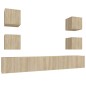 vidaXL 6-tlg. TV-Schrank-Set Sonoma-Eiche Holzwerkstoff vidaXL 6-tlg. TV-Schrank-Set Sonoma-Eiche Holzwerkstoff