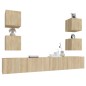 vidaXL 6-tlg. TV-Schrank-Set Sonoma-Eiche Holzwerkstoff vidaXL 6-tlg. TV-Schrank-Set Sonoma-Eiche Holzwerkstoff
