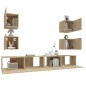 vidaXL 6-tlg. TV-Schrank-Set Sonoma-Eiche Holzwerkstoff vidaXL 6-tlg. TV-Schrank-Set Sonoma-Eiche Holzwerkstoff