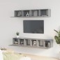 vidaXL 5-tlg. TV-Schrank-Set Grau Sonoma Holzwerkstoff vidaXL 5-tlg. TV-Schrank-Set Grau Sonoma Holzwerkstoff
