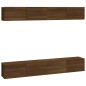 vidaXL TV-Wandschränke 4 Stk. Braun Eiche 100x30x30 cm vidaXL TV-Wandschränke 4 Stk. Braun Eiche 100x30x30 cm